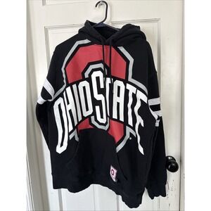 Mitchell & Ness Ohio State Buckeyes NCAA Big Face Hoodie Black Size 2XL